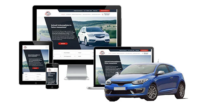 ankauf mobil Ankaufseite mobil – Autoankauf Roth mit rotem PKW